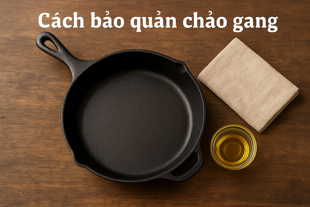 cách bảo quản chảo gang
